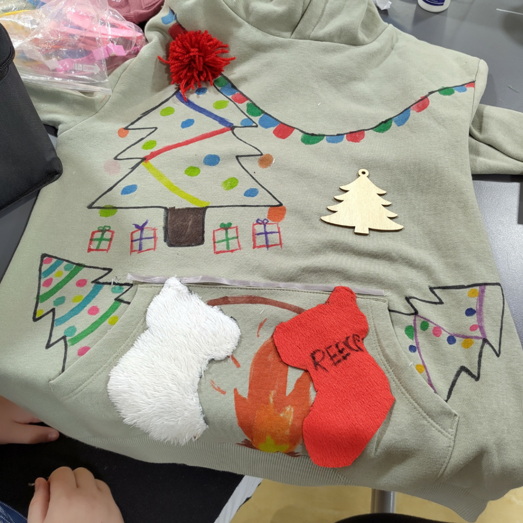 Upcycled Christmas jumper