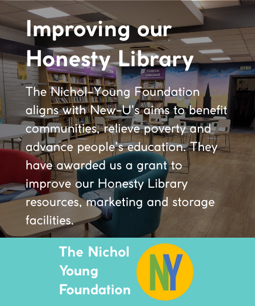 Logo of Nichol-Young Foundation with image of honesty Library which they helped to fund