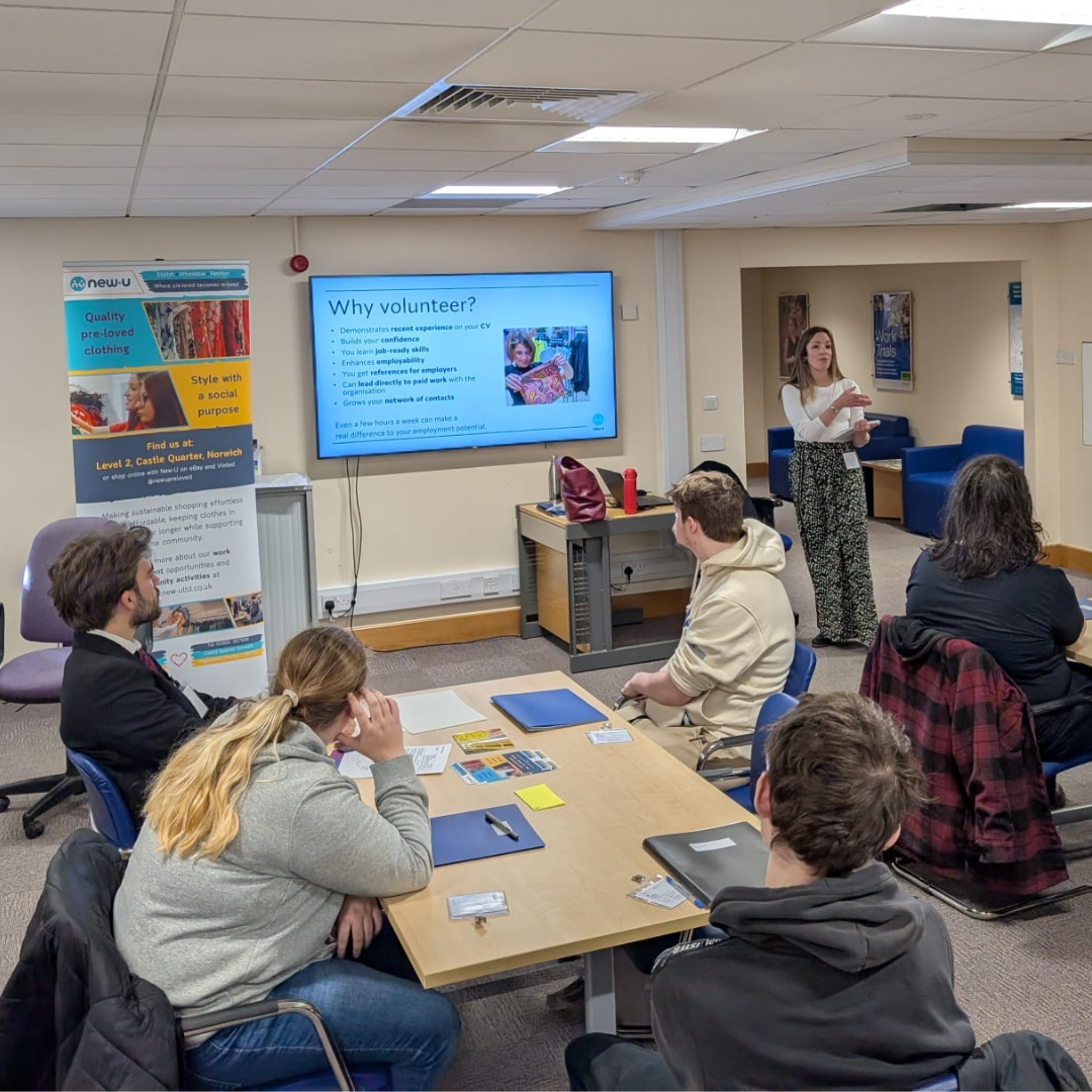 Work Experience presentation at Norwich Job Centre Plus